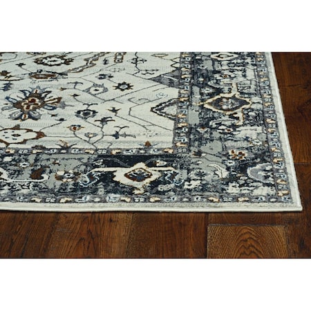 Palacedesigns 63 x 91 in. Ivory or Grey Polyester Rug PA3672930